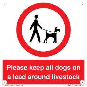 Please keep all dogs on a lead around livestock